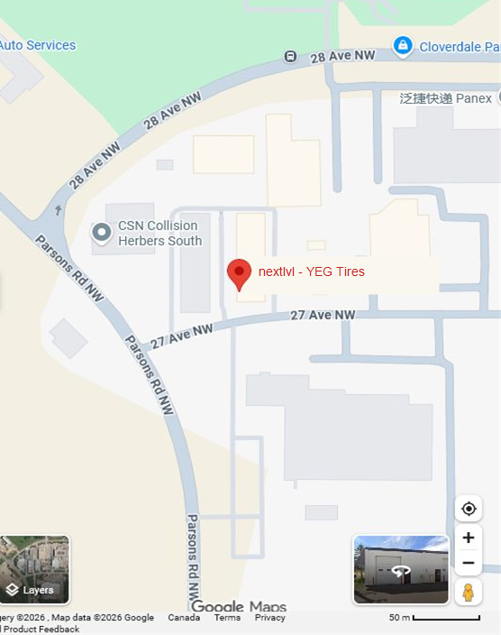 Map to nextlvl - YEG Tires in Edmonton